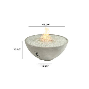 Cove Edge Round Gas Fire Pit Bowl 42" - Grand Alfresco