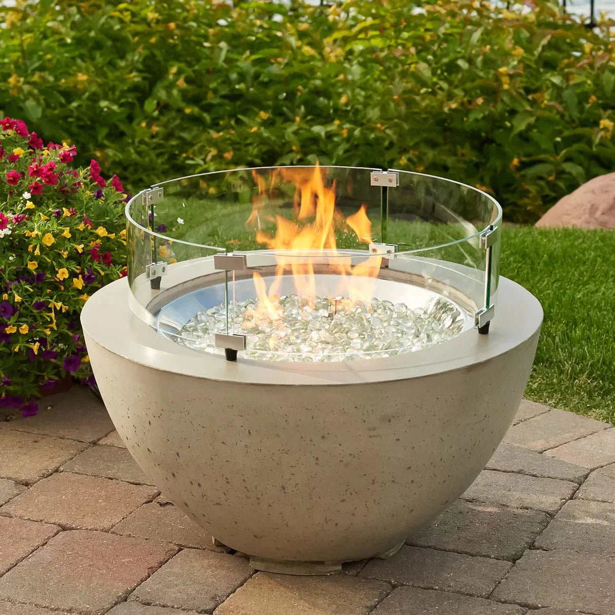 Cove Round Gas Fire Pit Bowl 29" - Grand Alfresco