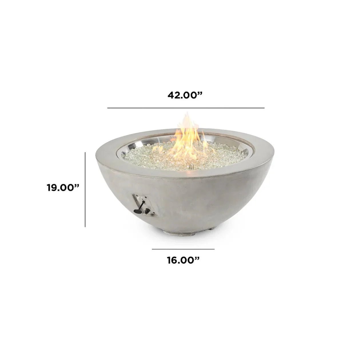 Cove Round Gas Fire Pit Bowl 42" - Grand Alfresco