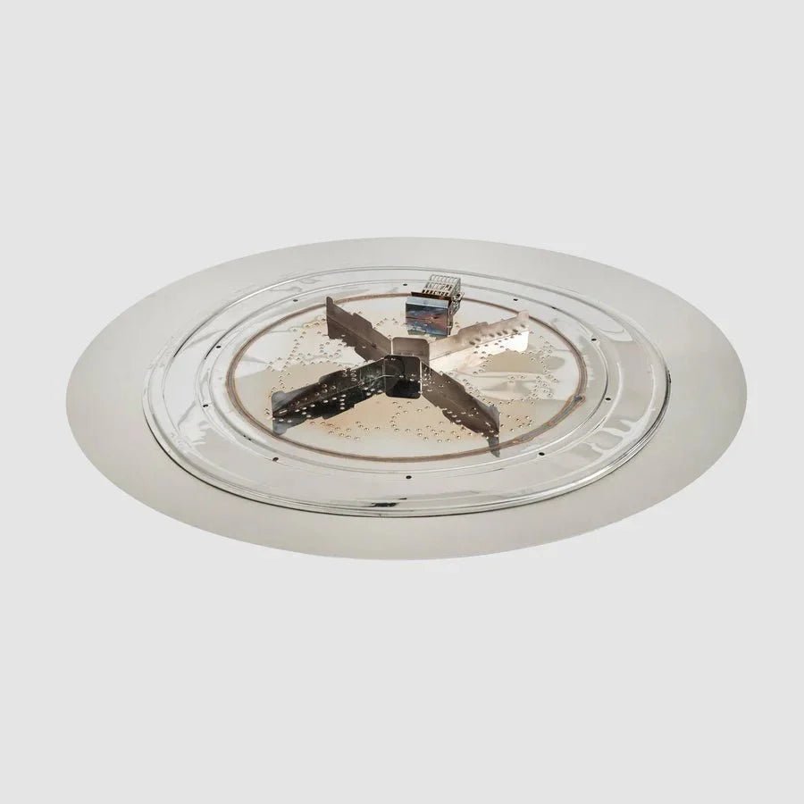 Crystal Fire Plus Round Gas Burner Insert and Plate Kit - Grand Alfresco