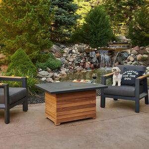 Darien Rectangular Gas Fire Pit Table 42" - Grand Alfresco