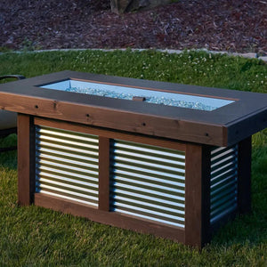 Denali Brew Linear Gas Fire Pit Table - Grand Alfresco