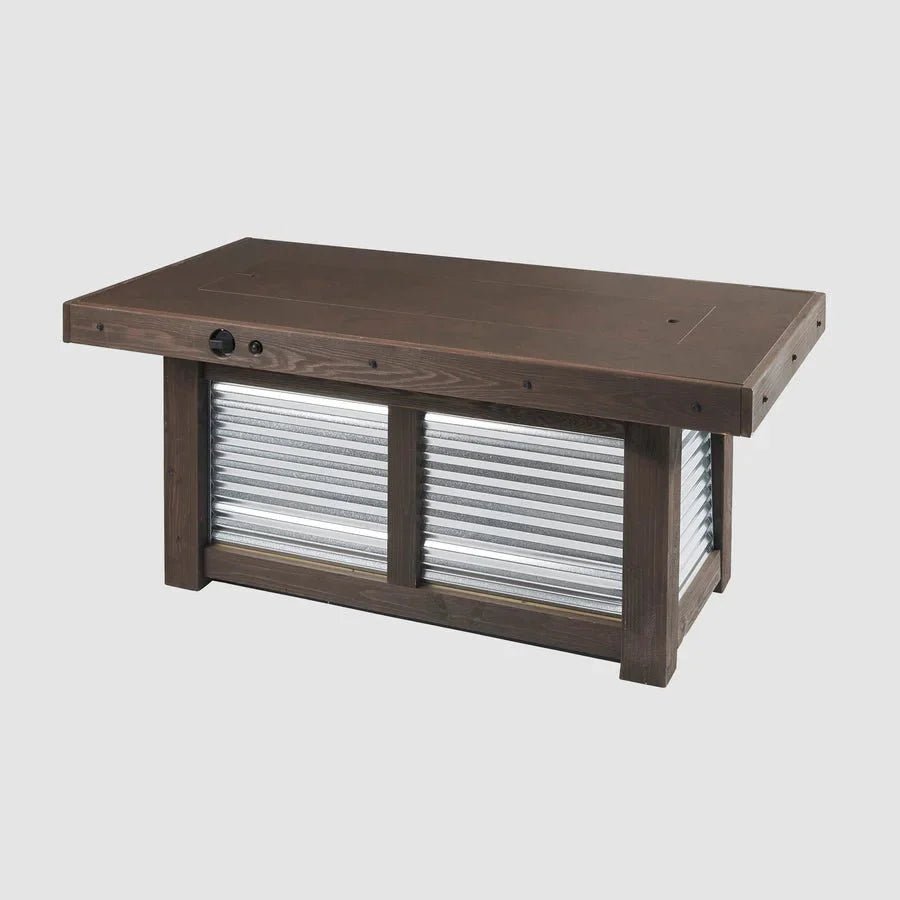 Denali Brew Linear Gas Fire Pit Table - Grand Alfresco