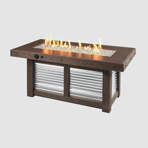 Denali Brew Linear Gas Fire Pit Table - Grand Alfresco