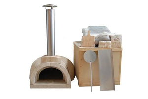 DIY Tuscany Wood Fired Oven Kit, Includes Stainless Steel Flue & Black Door 55Dx52Wx31H - Grand Alfresco