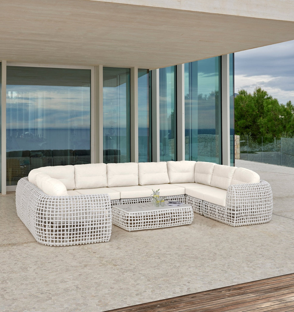 Dynasty Corner with Sunbrella Cushion - Grand Alfresco