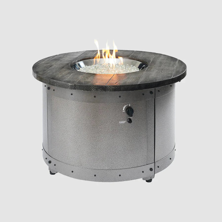 Edison Round Gas Fire Pit Table - Grand Alfresco