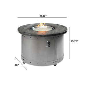 Edison Round Gas Fire Pit Table - Grand Alfresco