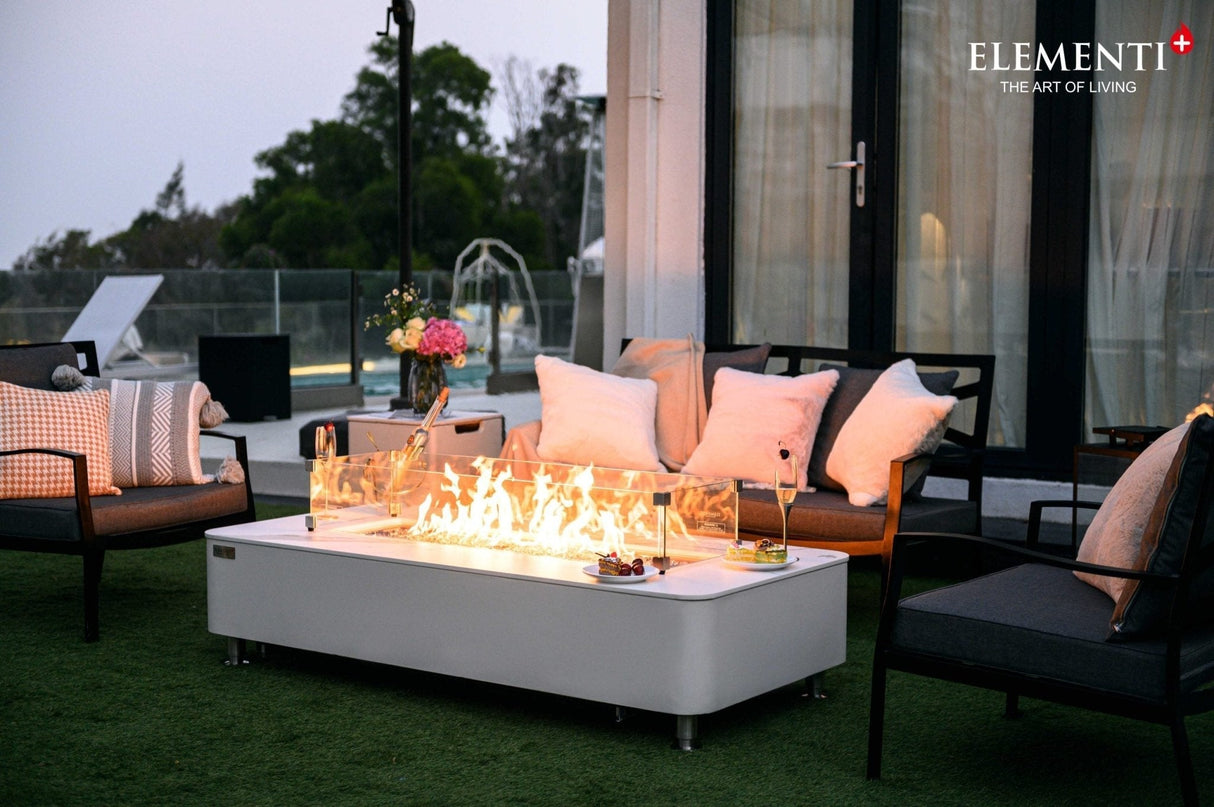 Elementi Athens & Valencia Porcelain Fire Table - Grand Alfresco