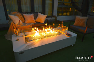 Elementi Athens & Valencia Porcelain Fire Table - Grand Alfresco