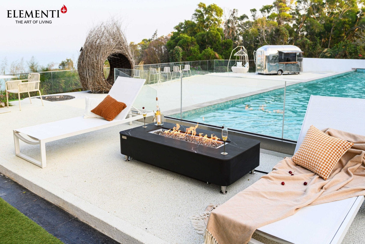 Elementi Athens & Valencia Porcelain Fire Table - Grand Alfresco