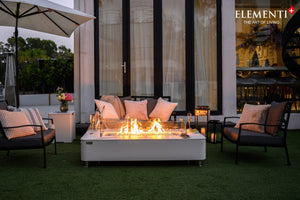 Elementi Athens & Valencia Porcelain Fire Table - Grand Alfresco