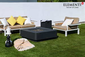 Elementi Bergamo & Lucerne Square Rounded Corner Fire Table - Grand Alfresco