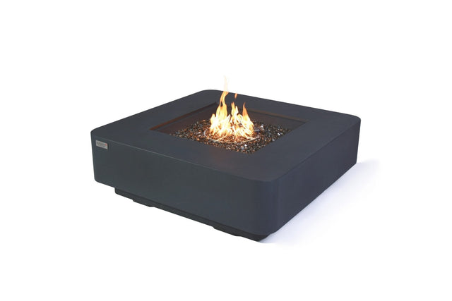 Elementi Bergamo & Lucerne Square Rounded Corner Fire Table - Grand Alfresco