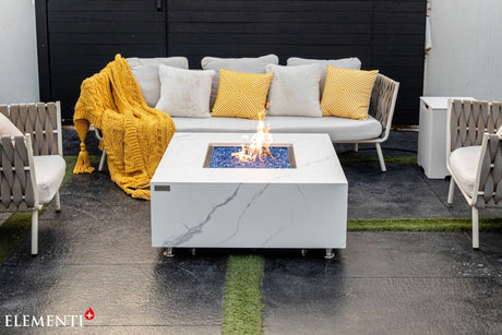 Elementi Bianco & Sofia Porcelain Fire Table - Grand Alfresco