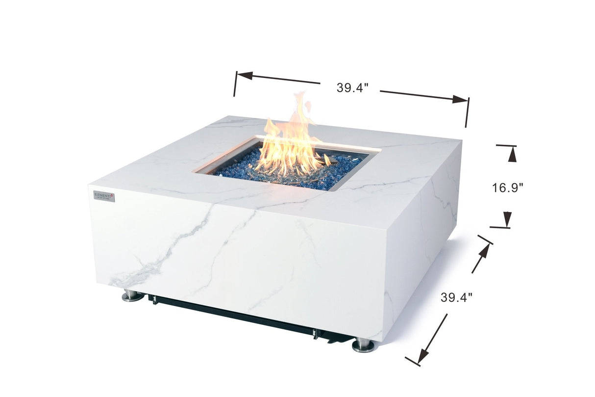 Elementi Bianco & Sofia Porcelain Fire Table - Grand Alfresco