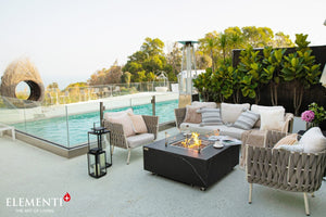 Elementi Bianco & Sofia Porcelain Fire Table - Grand Alfresco