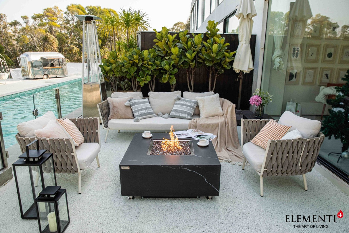 Elementi Bianco & Sofia Porcelain Fire Table (Product Added Already) - Grand Alfresco