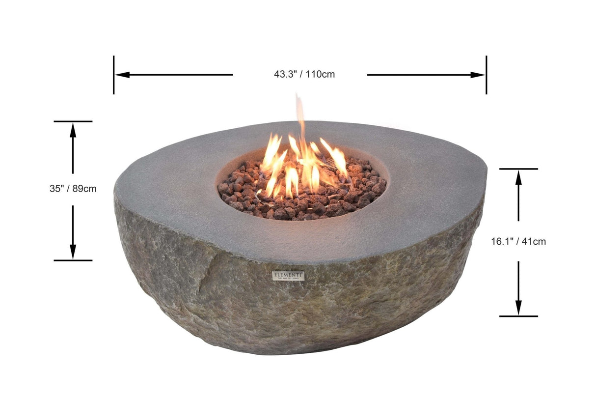 Elementi Boulder Fire Table - Grand Alfresco