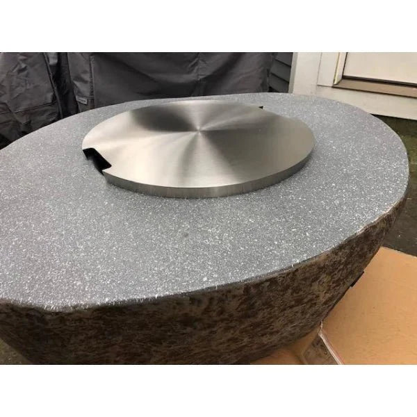 Elementi Boulder Fire Table Stainless Steel Lid - Grand Alfresco