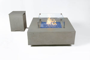 Elementi Capertee & Roraima & Uluru Square Sandstone Fire Table - Grand Alfresco