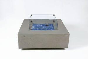 Elementi Capertee & Roraima & Uluru Square Sandstone Fire Table - Grand Alfresco