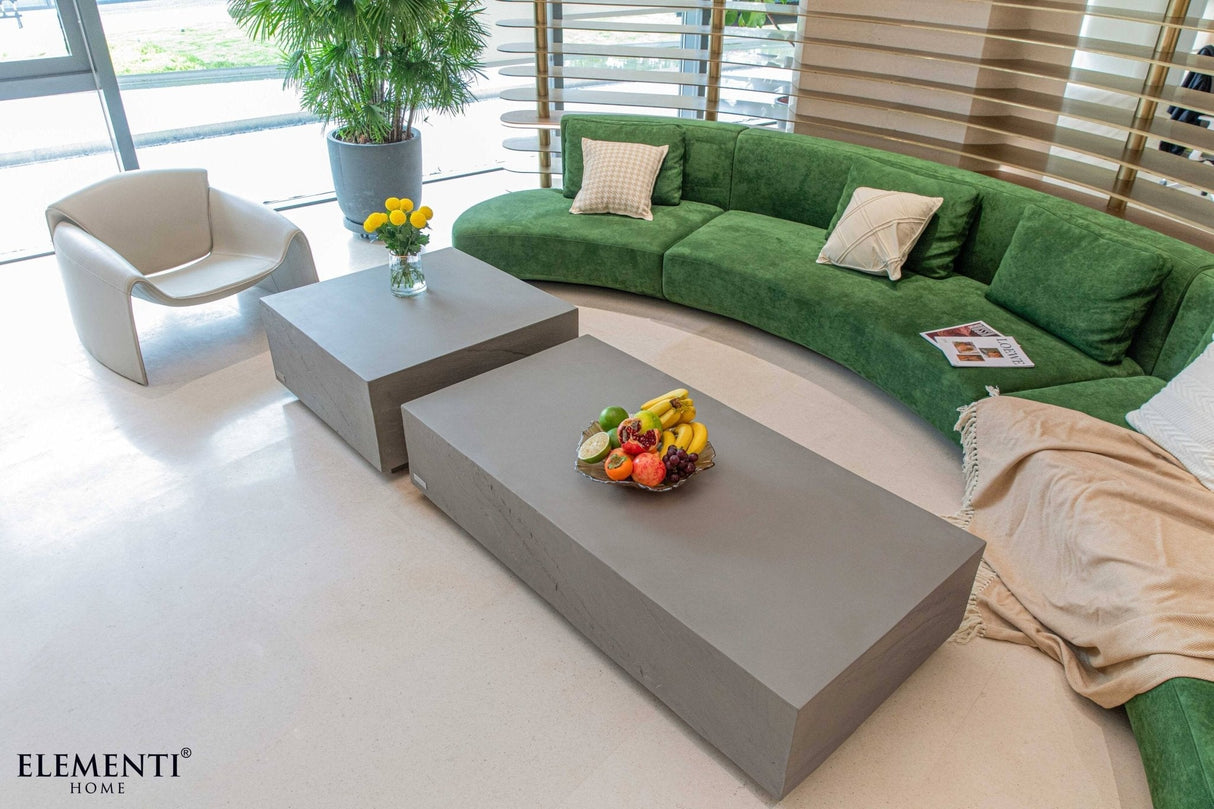 Elementi Colorad L60" Rectangular Concrete Coffee Table - Grand Alfresco