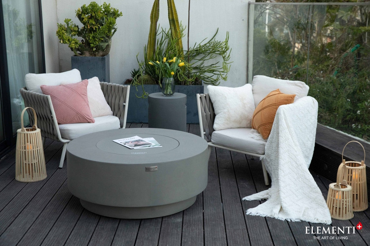 Elementi Colosseo & Nimes Round Fire Table - Grand Alfresco