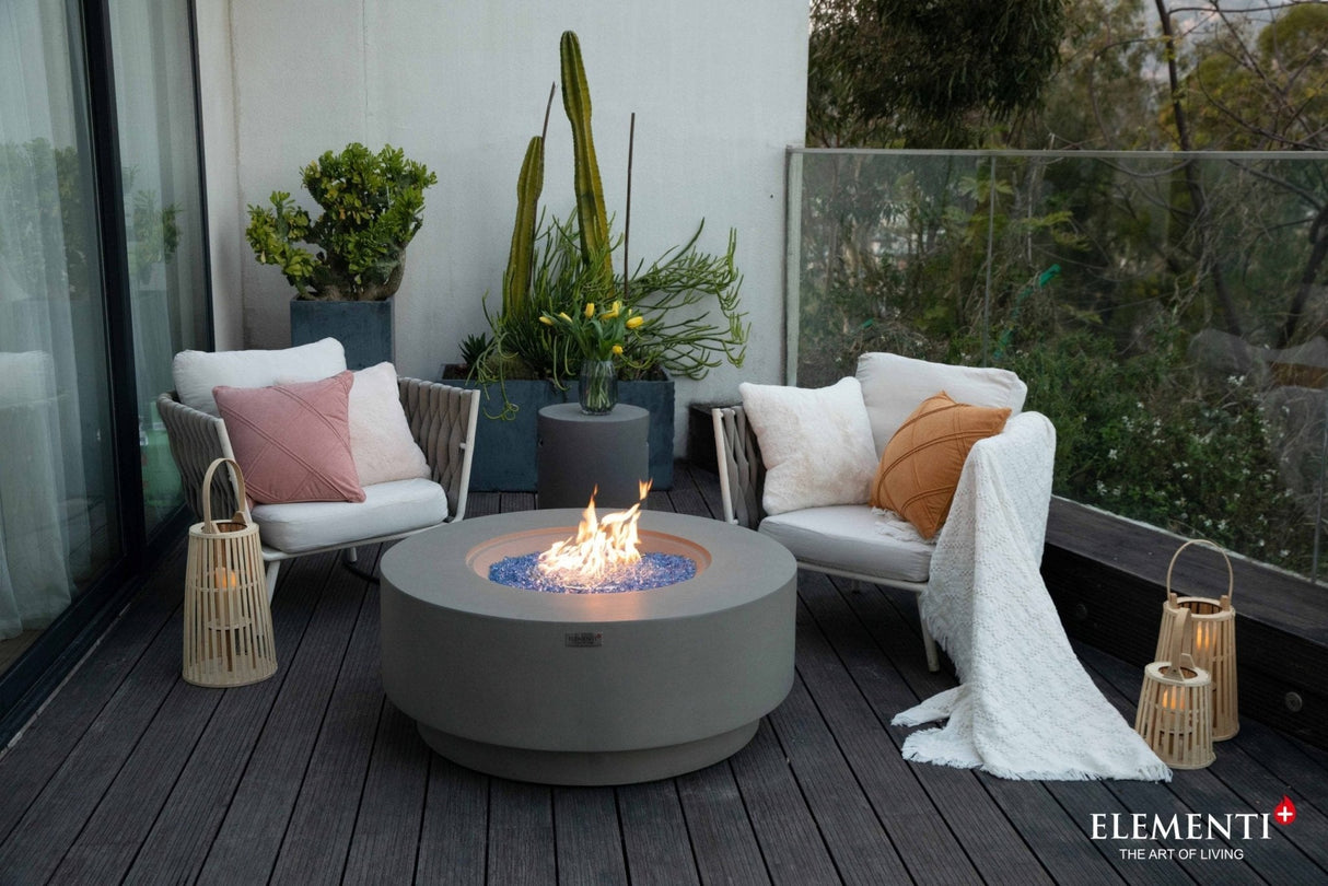 Elementi Colosseo & Nimes Round Fire Table - Grand Alfresco