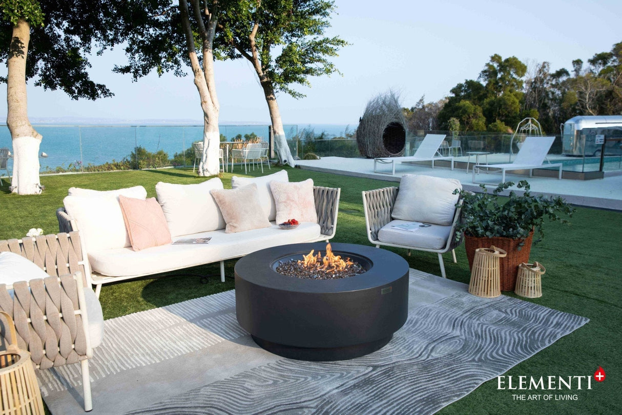 Elementi Colosseo & Nimes Round Fire Table - Grand Alfresco