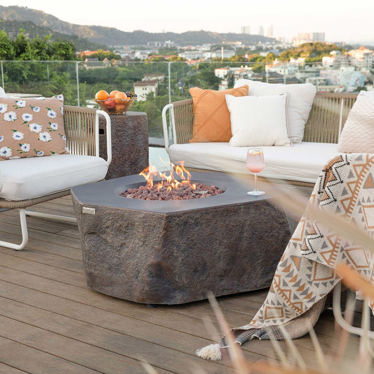 Elementi Columbia Fire Table - Grand Alfresco