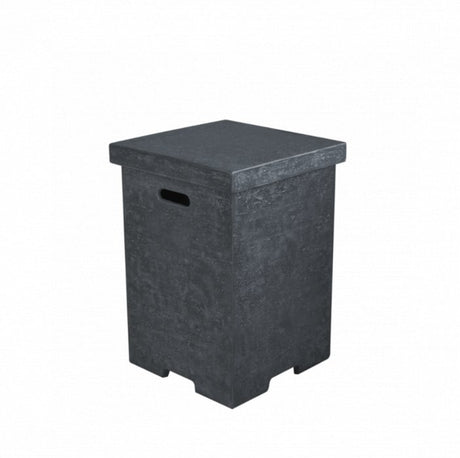 Elementi Concrete Square Tank Cover - Dark Gray - Grand Alfresco