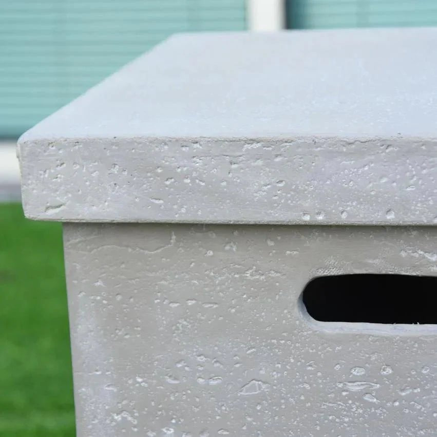 Elementi Concrete Square Tank Cover - Light Gray - Grand Alfresco