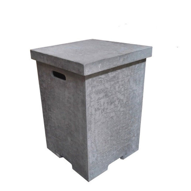 Elementi Concrete Square Tank Cover - Light Gray - Grand Alfresco