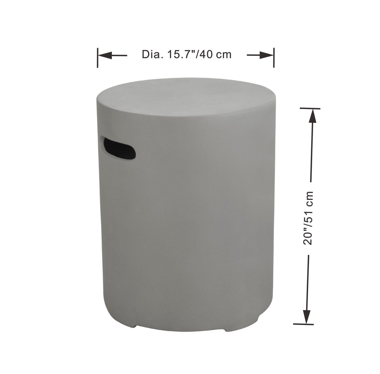 Elementi Concrete Tank Cover - Light Gray - Grand Alfresco