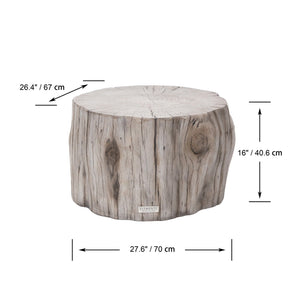 Elementi Daintree 27.6" Stump Concrete Coffee Table Medium - Grand Alfresco