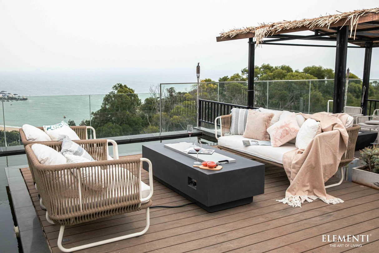 Elementi Granville Fire Table - Dark Gray - Grand Alfresco