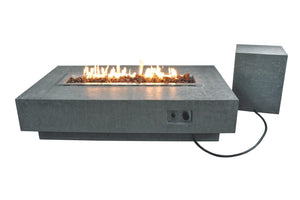 Elementi Hampton Fire Pit Table - Light Gray - Grand Alfresco