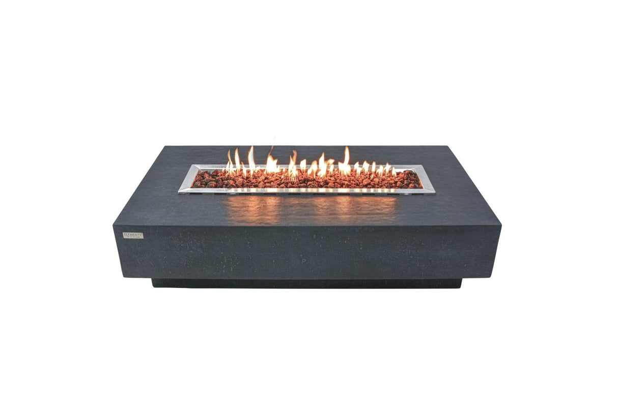 Elementi Hampton Outdoor Fire Table - Dark Gray - Grand Alfresco