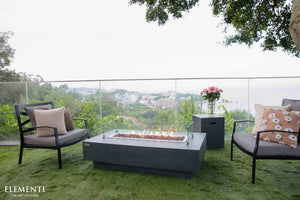 Elementi Hampton Outdoor Fire Table - Dark Gray - Grand Alfresco