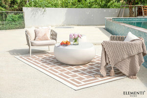 Elementi Ikaria 42" Egg shape Concrete Coffee Table - Grand Alfresco