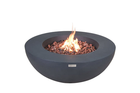 Elementi Lunar Bowl Fire Table - Dark Gray - Grand Alfresco