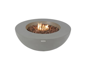 Elementi Lunar Bowl Fire Table - Light Gray - Grand Alfresco