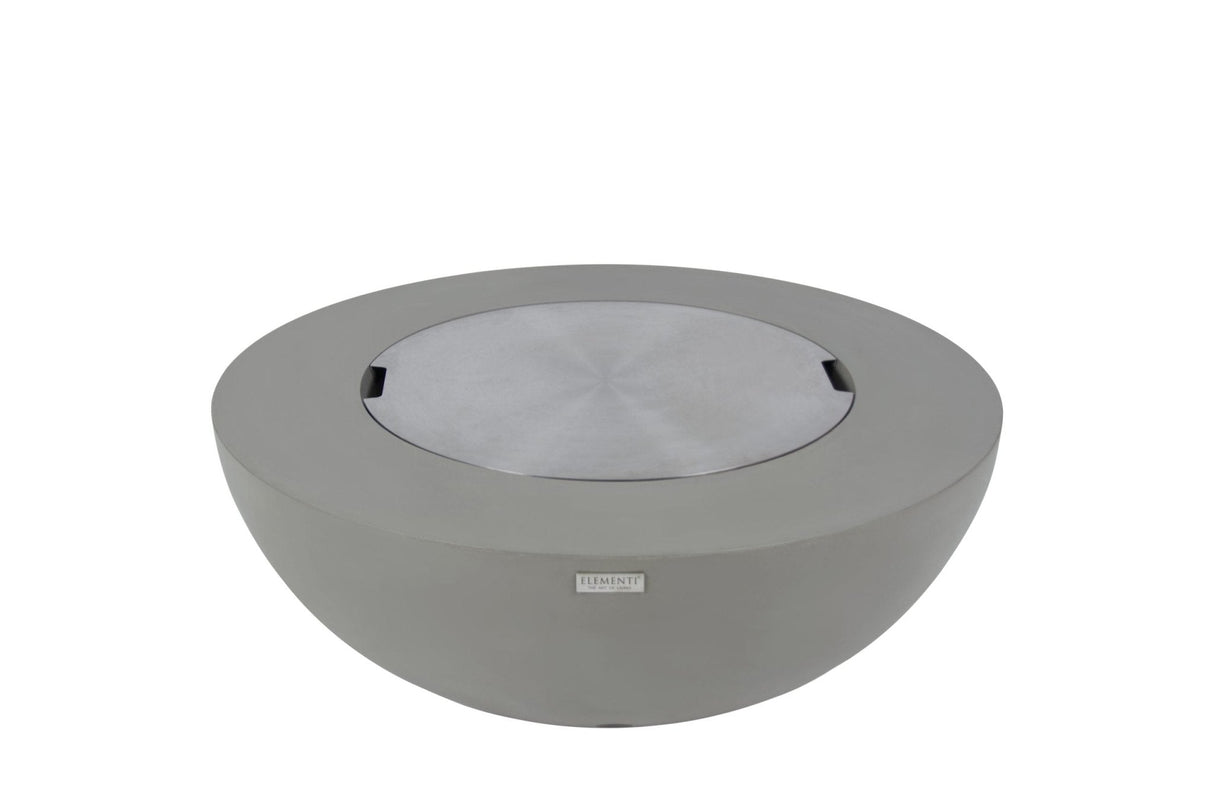 Elementi Lunar Bowl Fire Table - Light Gray - Grand Alfresco