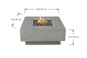 Elementi Manhattan Fire Table - Light Gray - Grand Alfresco