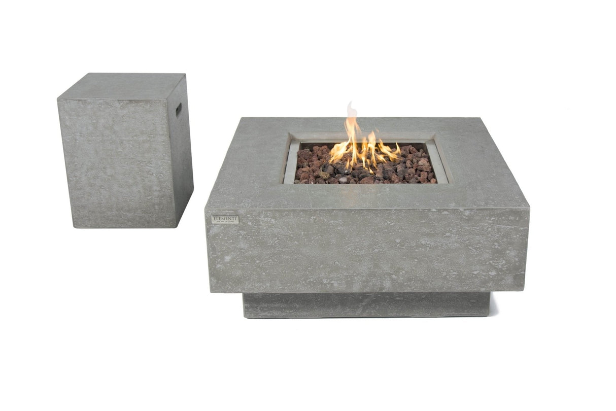 Elementi Manhattan Fire Table - Light Gray - Grand Alfresco