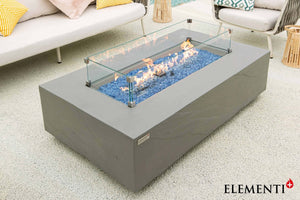 Elementi Meteora, Cape Town, and Colorado Rectangle Sandstone Fire Table - Grand Alfresco