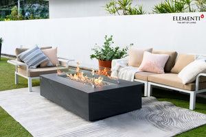 Elementi Meteora, Cape Town, and Colorado Rectangle Sandstone Fire Table - Grand Alfresco