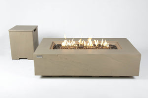 Elementi Meteora, Cape Town, and Colorado Rectangle Sandstone Fire Table - Grand Alfresco