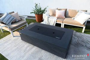 Elementi Meteora, Cape Town, and Colorado Rectangle Sandstone Fire Table - Grand Alfresco